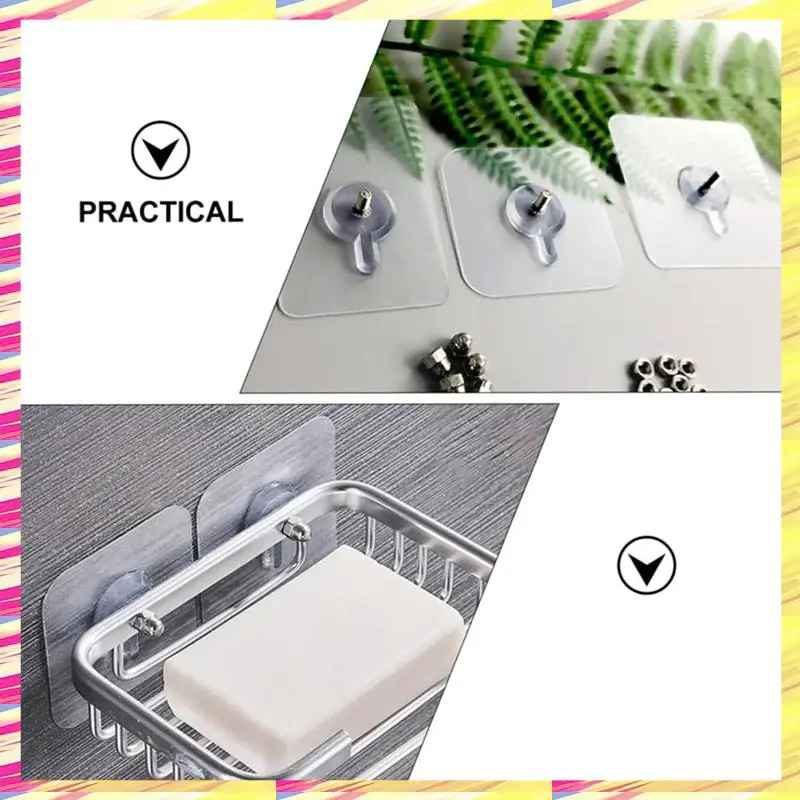 Ilmainen seinäkiinnitys läpinäkyvä koukku (20 kpl)