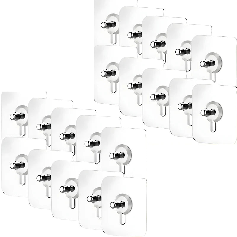 Ilmainen seinäkiinnitys läpinäkyvä koukku (20 kpl)