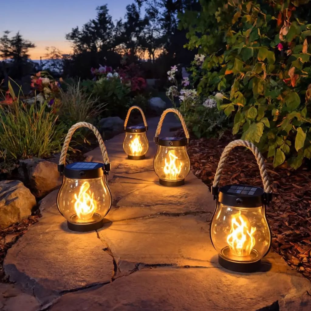 Solar Flame Effect Lantern – Mookly